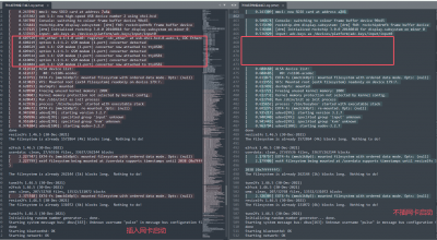 插网卡/不插网卡启动log对比