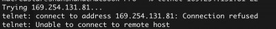 telnet测试信息